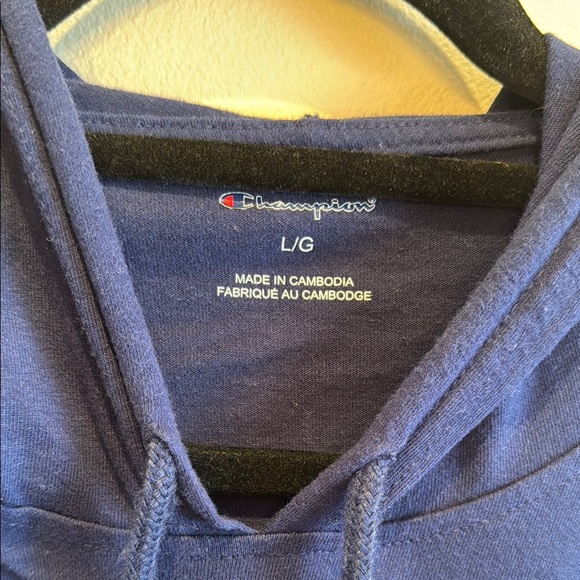 Champion Men's Navy Blue Hoodie Sweater - Picture 4 of 6